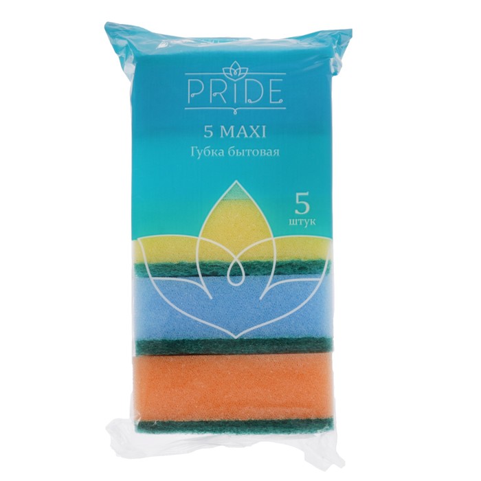 Губка бытовая поролоновая  "Макси" 5 шт. (90/60/35)   30/1 (30/1)