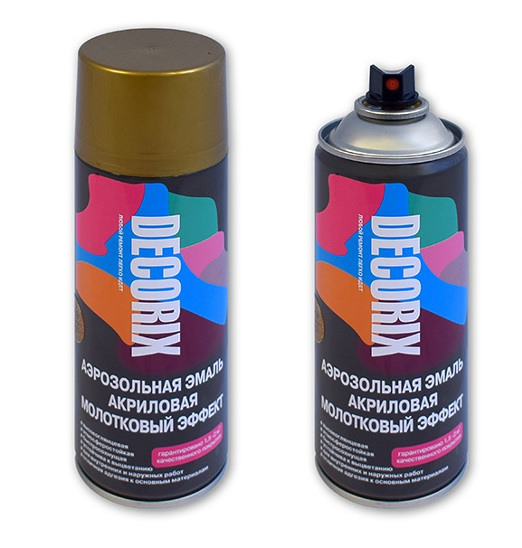Эмаль аэроз. 520 молотковый эффект DECORIX, бронза №402