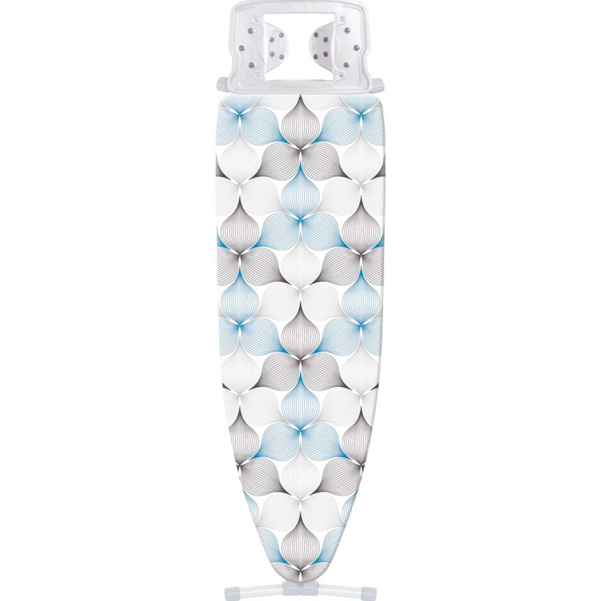 Доска гладильная Nika 10+ тефлон (НТ10+/ЦБ графичные цветы на белом)