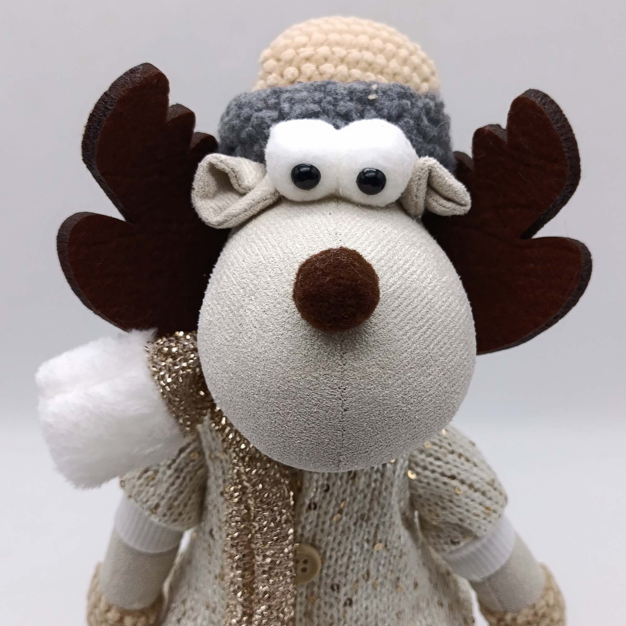 Олень декоративный новогодний 25х16х65см РД18492