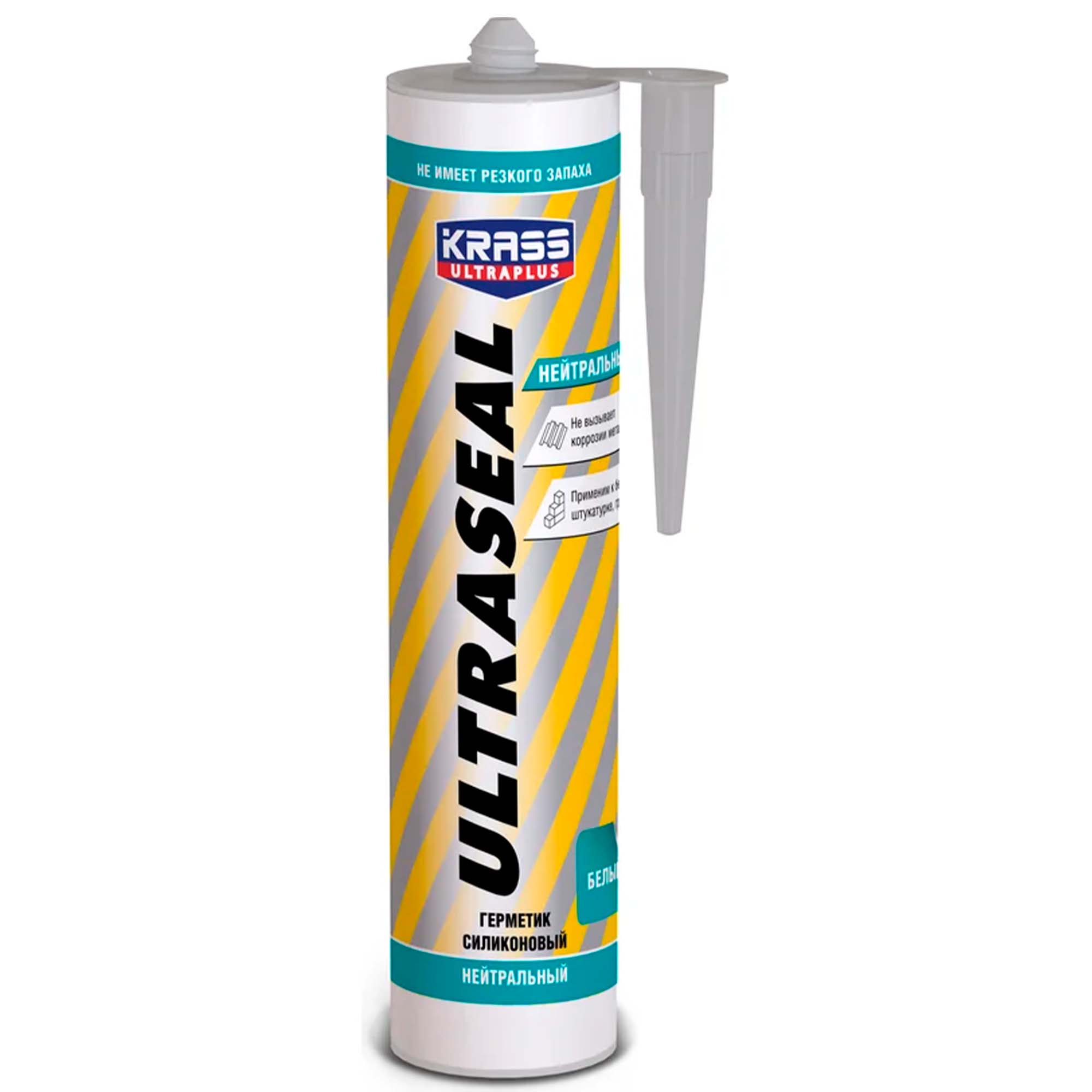 Герметик силиконовый 260мл KRASS Ultraseal нейтральный Белый ЛС
