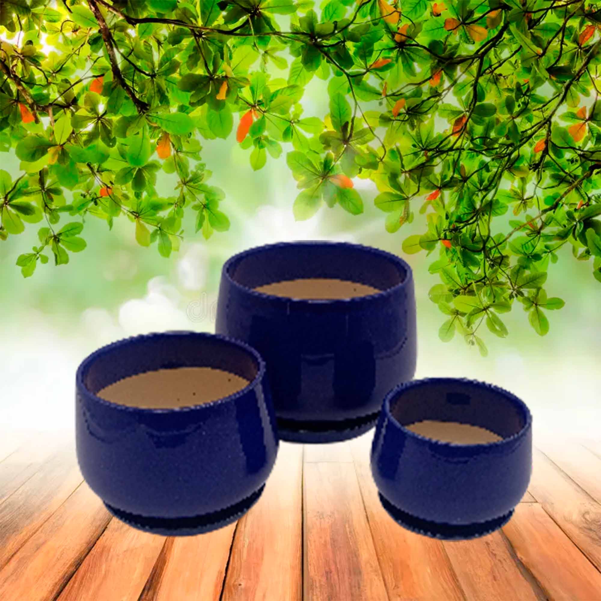 Набор горшков для цветов 3шт 0,8л; 1,5л; 3,2л РД85844