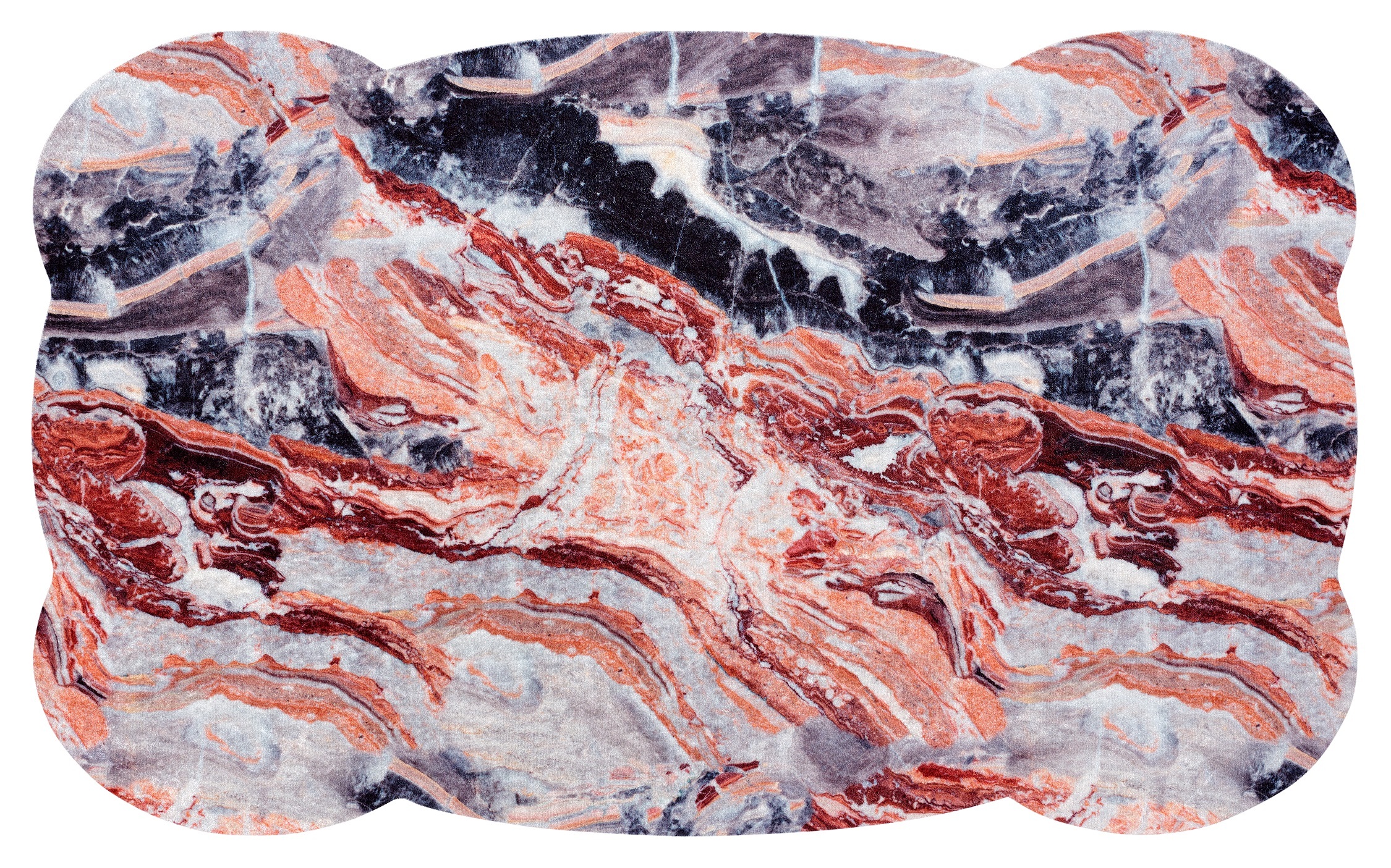 Коврик-дорожка 98х1500 SHAHINTEX SILK PHOTOPRINT (02) "Мрамор бежевый" (цена за 1м)