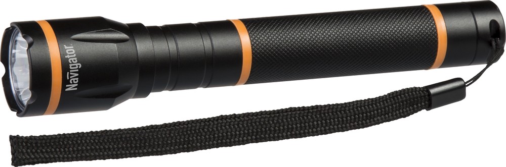 Фонарь ручной  Navigator NPT-CM09, (2xR6), 1св/д 3W (115lm), черн./алюм.,3 реж, BL, 71589