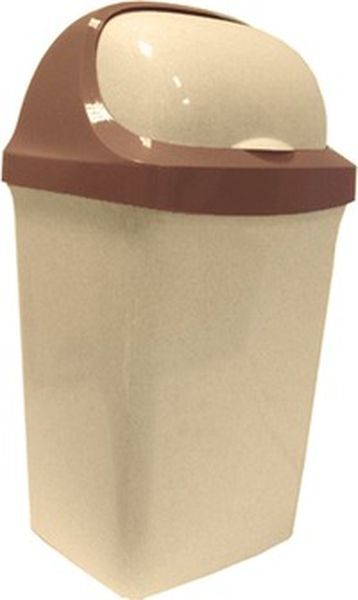 Контейнер для мусора 9л Ролл Топ беж мрамор 