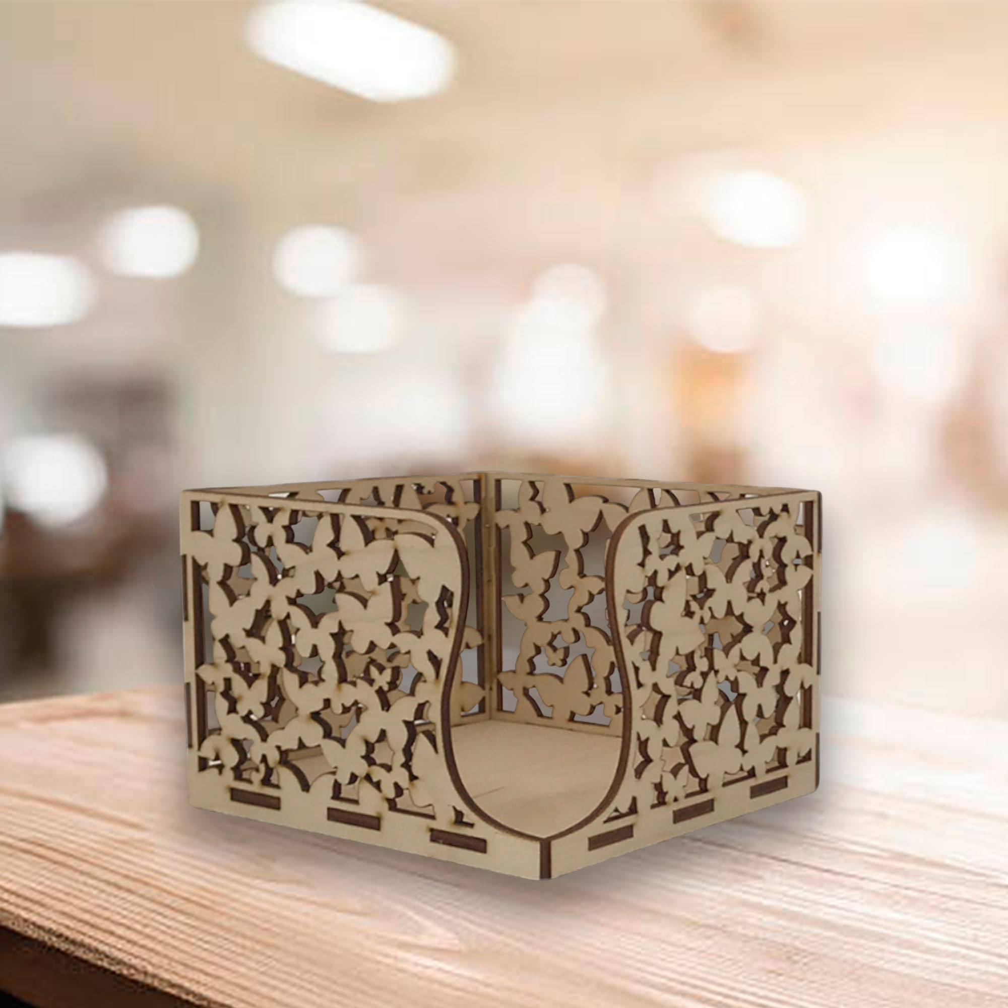 Салфетница 12,8х13,2х9см ДомВуд Экошпон Ф18/Д18