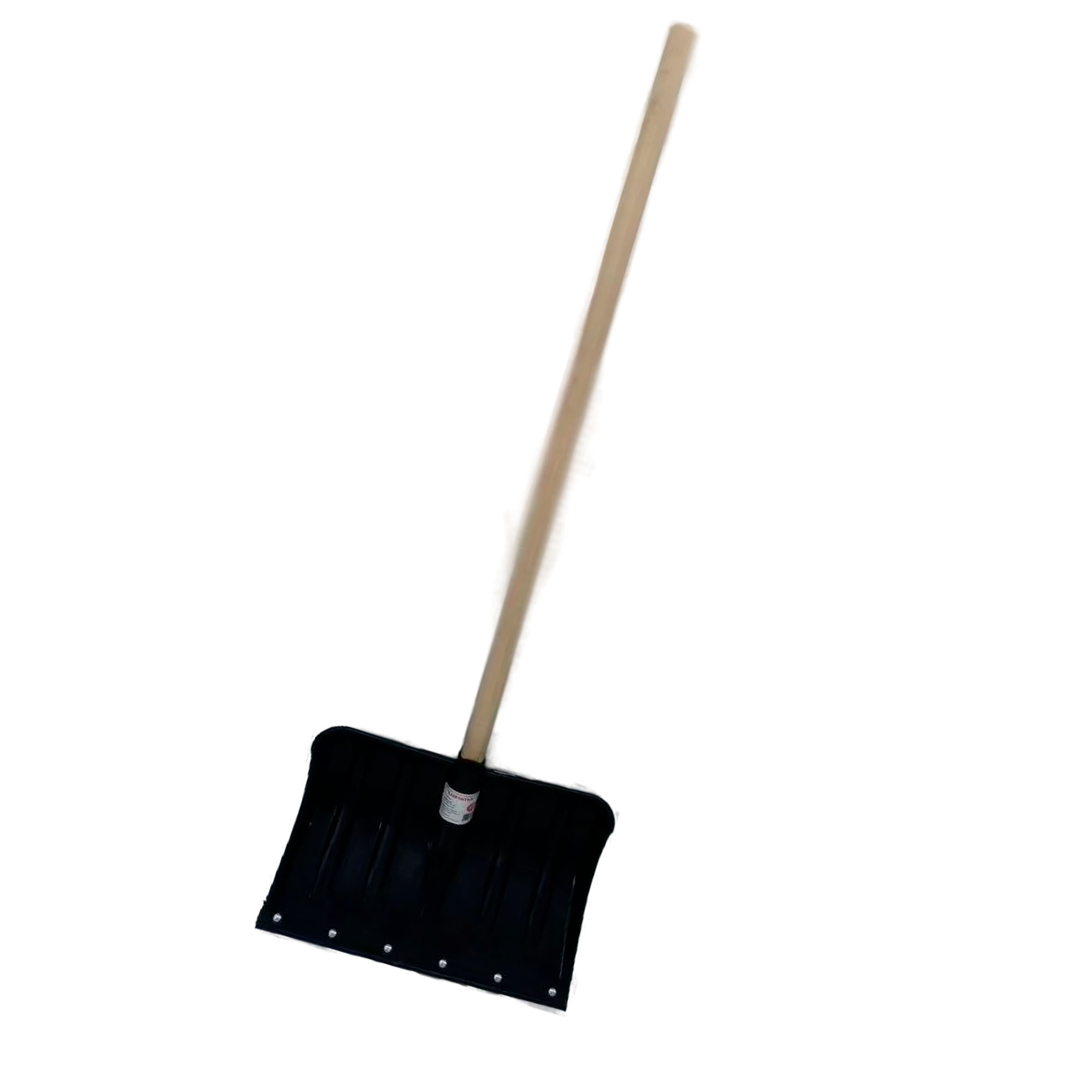Лопата для снега "Камчатка" 45х33см пластиковая с  деревянным черенком