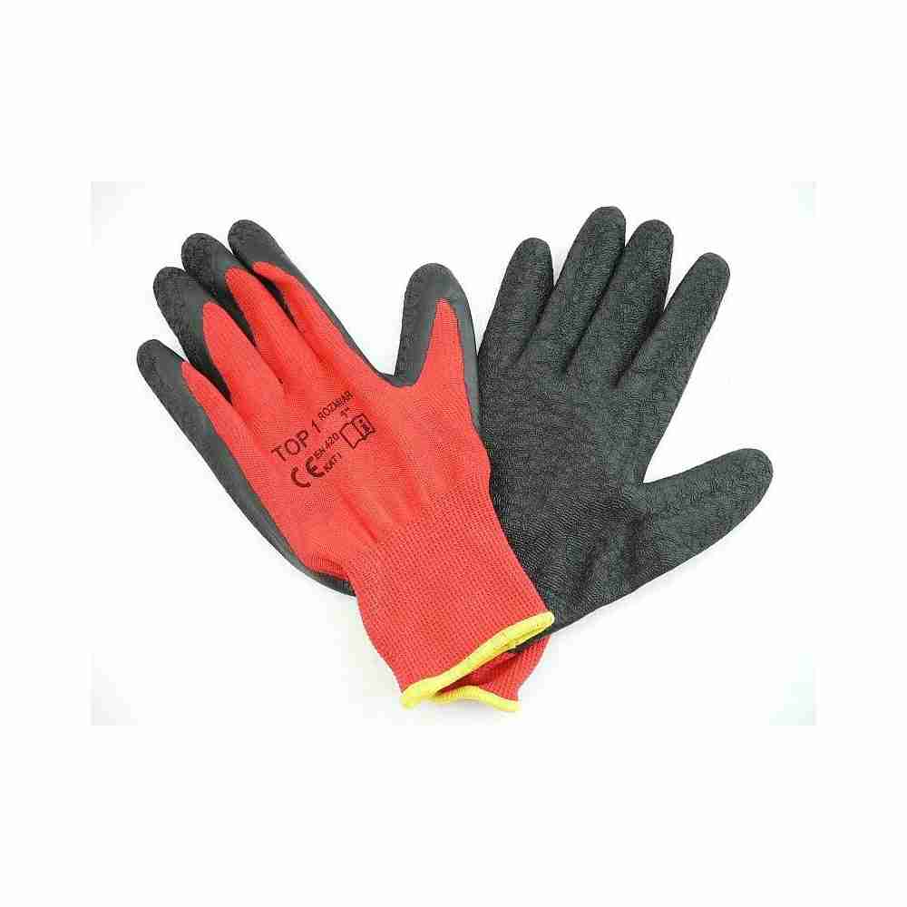 Перчатки красные, зеленые черная пенка РД69400