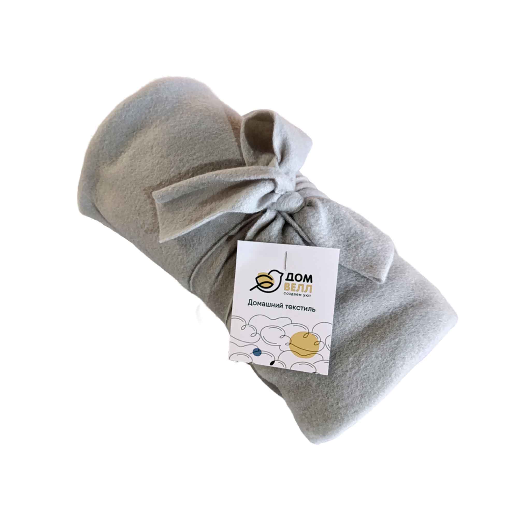 Плед 150х200 ДомВелл флис Серый
