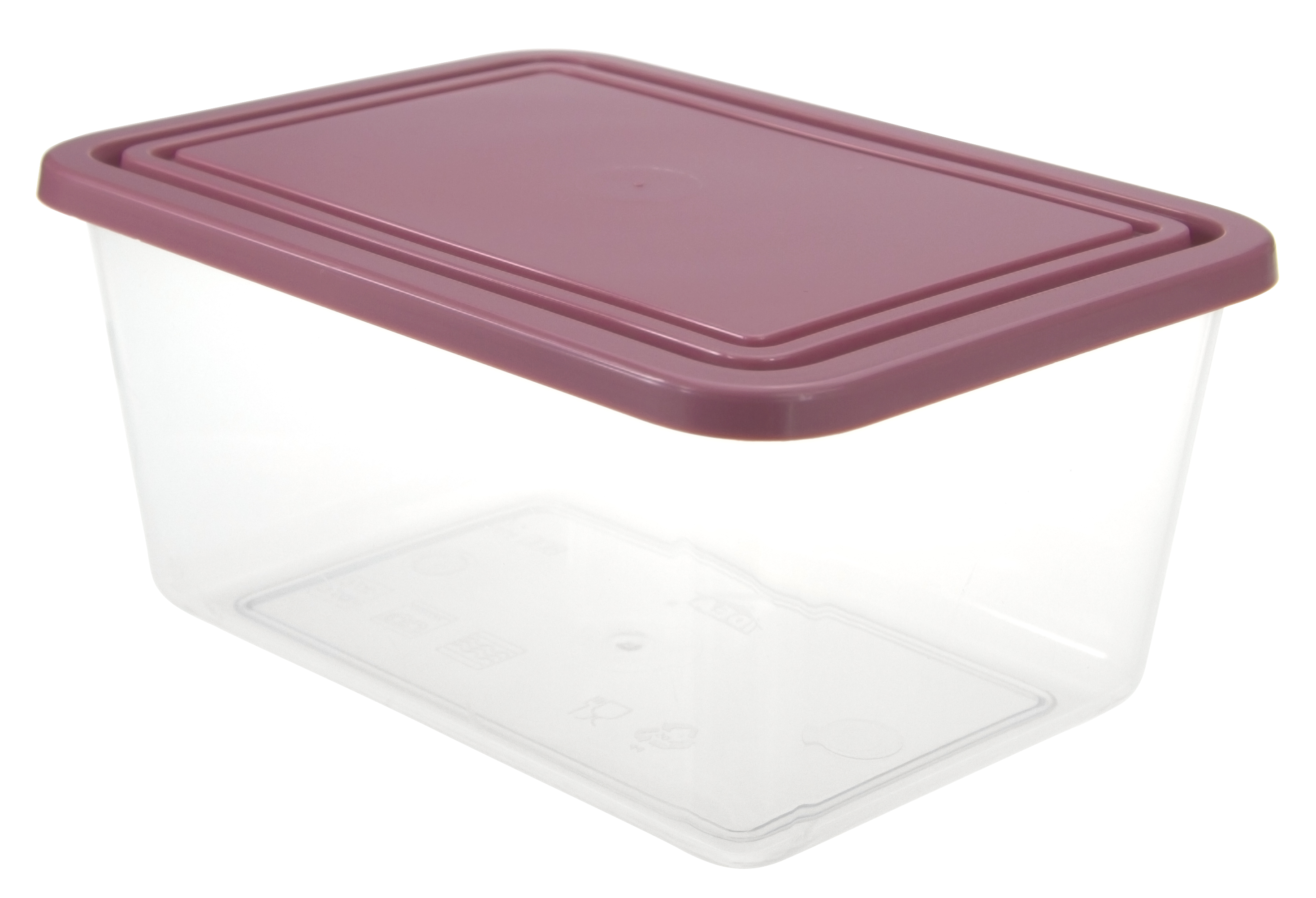 Контейнер 0,4л для продуктов прямоугольный ягодный