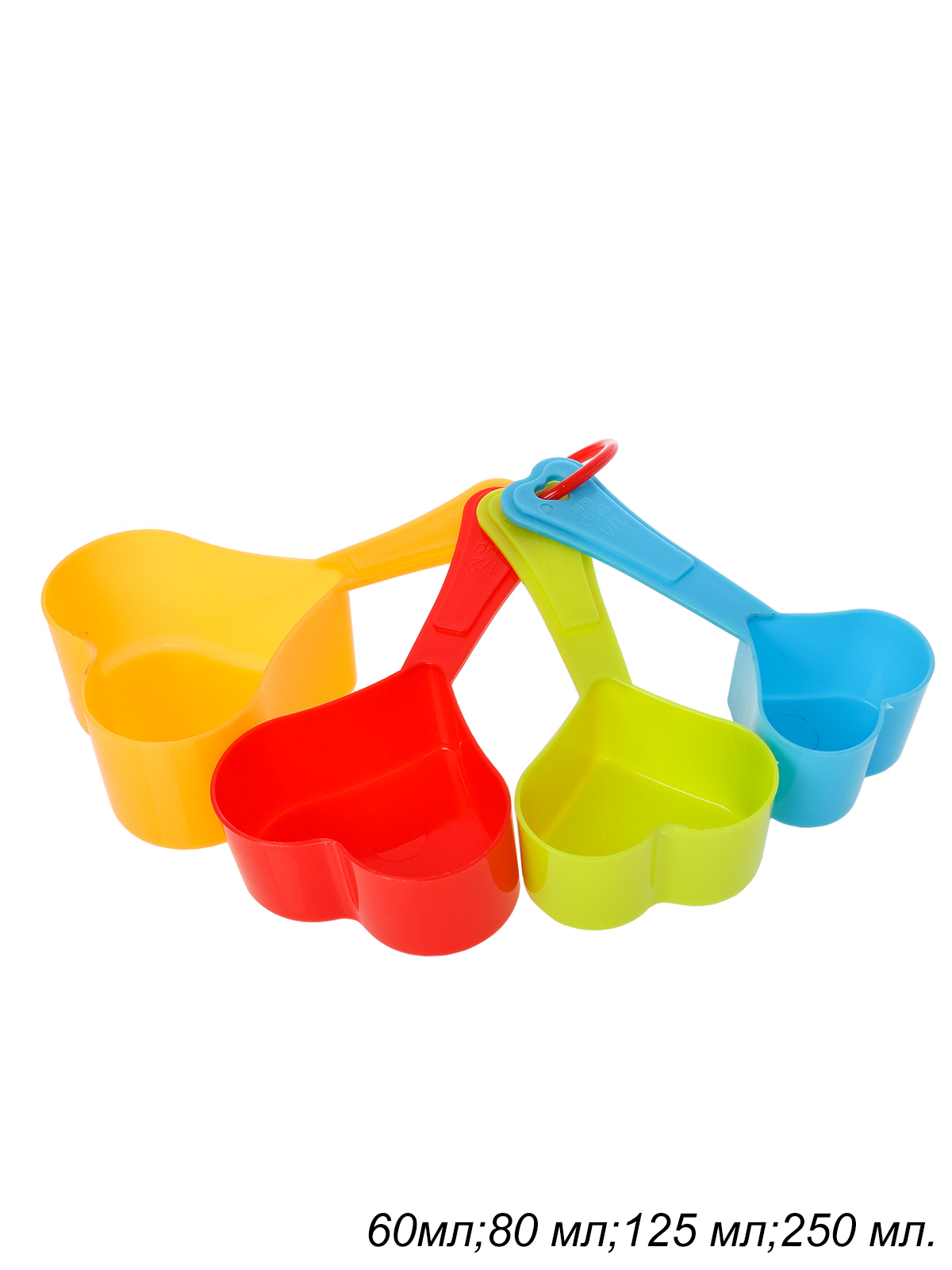 Набор ложек мерных 4 штуки G-161 60, 80, 120, 250 мл 