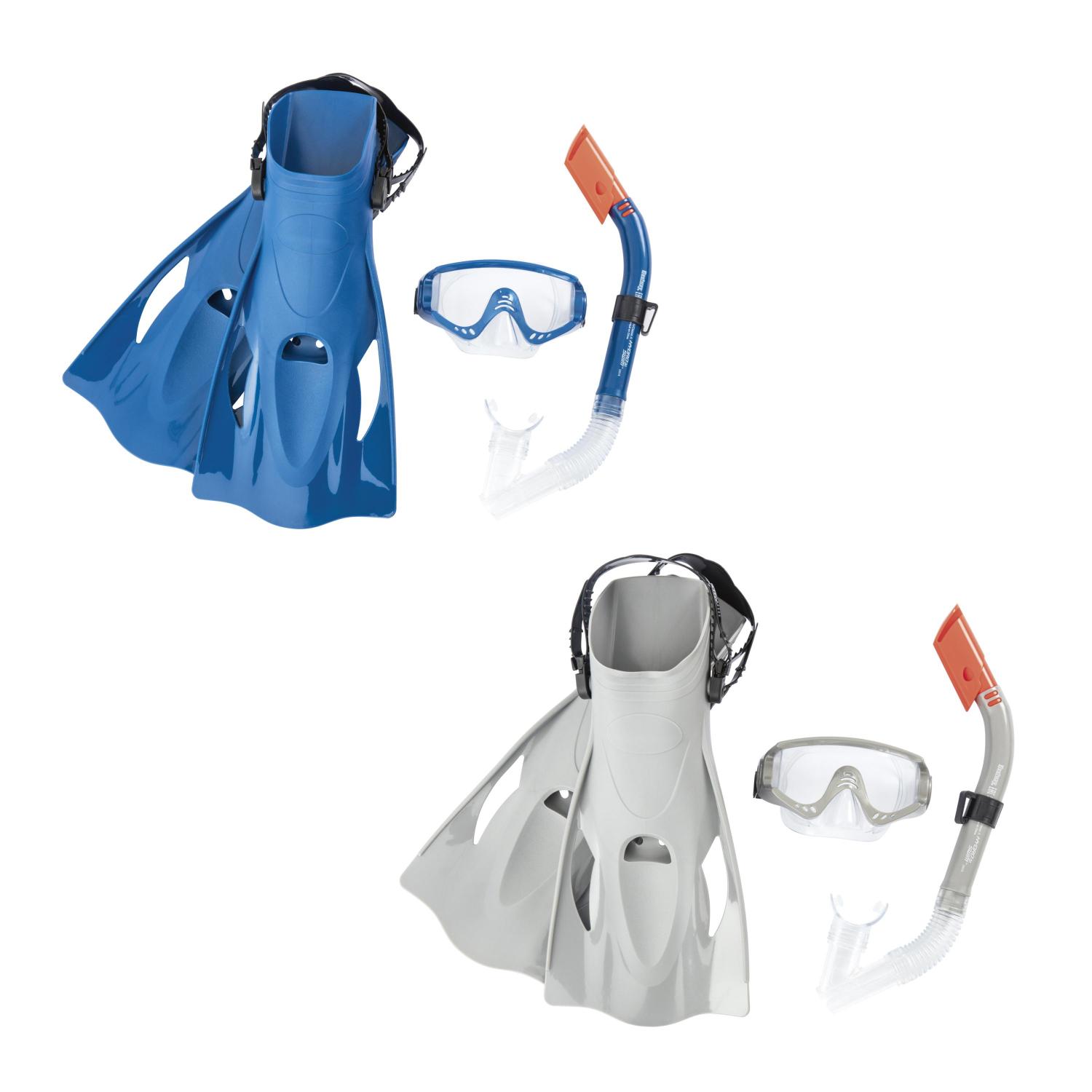 Набор для плавания с ластами Meridian Snorkel от 7 лет, р.ласт 41-46, 2 цвета