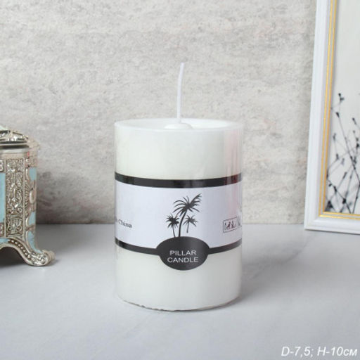 Свеча столбик белая 10 см ZH-048 