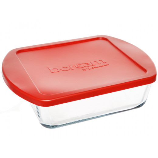 Форма для запекания 1,04л квадратная c пласт. крышкой Borcam MIDI59854 PLS