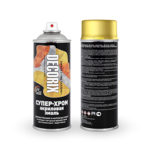Эмаль аэроз. 520мл "металлик" СУПЕР-ХРОМ DECORIX, супер-хром медь