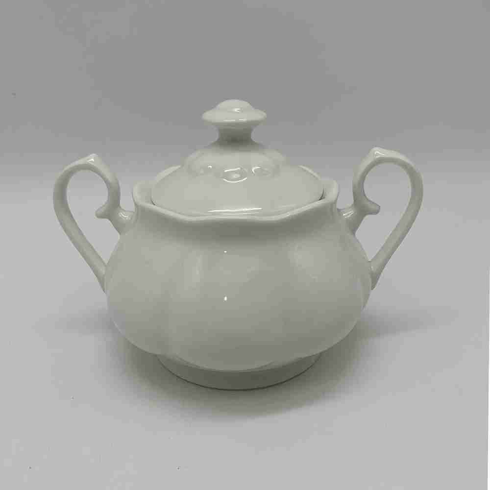 Сахарница 500мл с крышкой, белая, РД75029