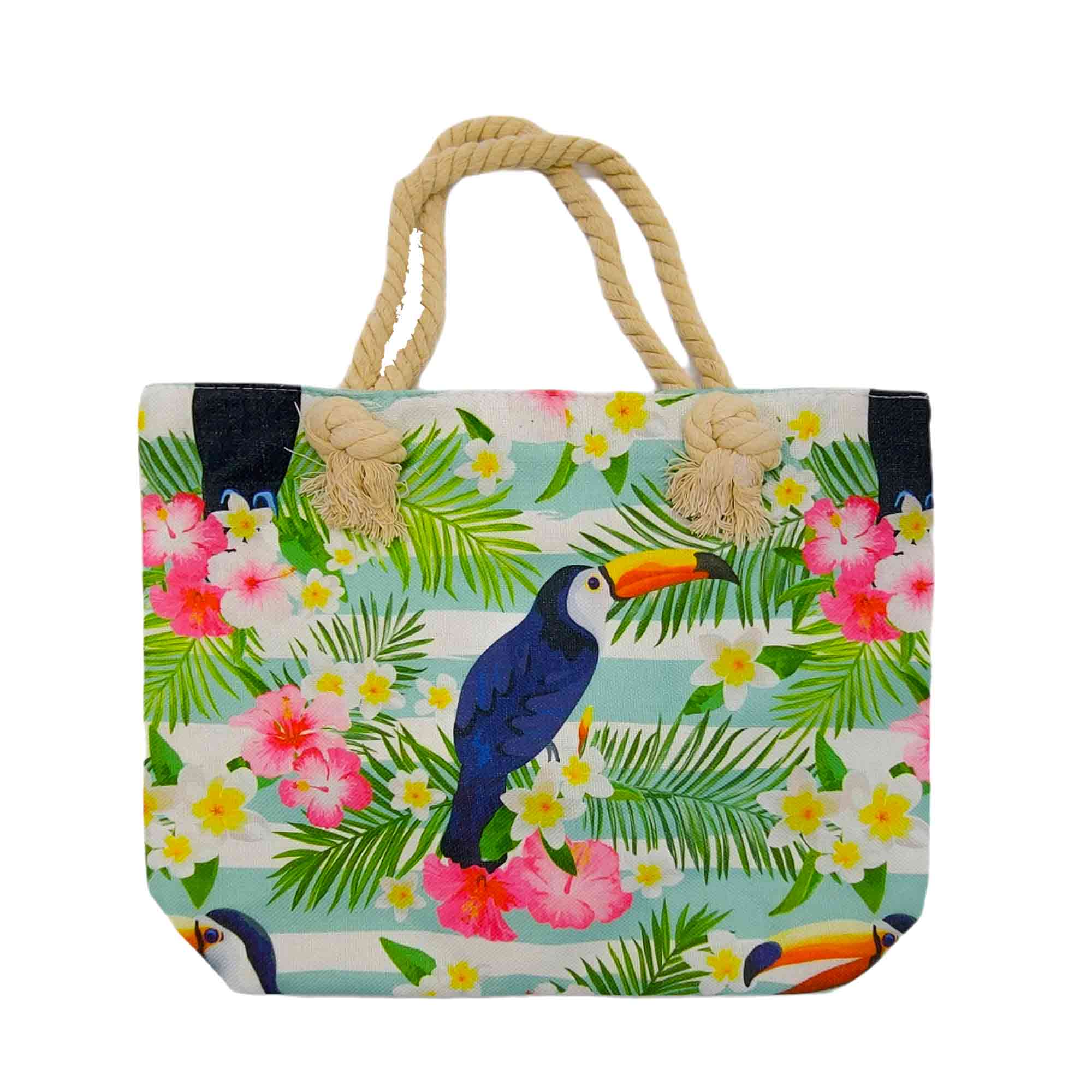 Сумка пляжная на молнии  46х37см РД53053 Птица