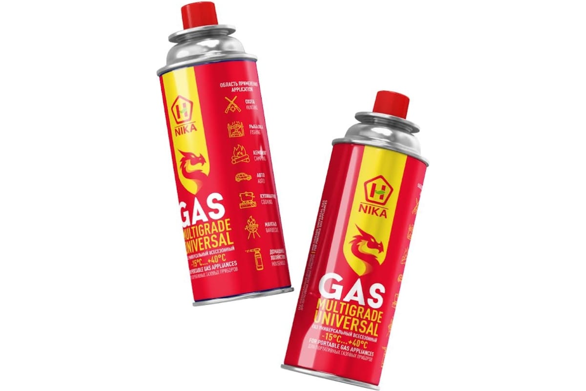 Газ для заправки газовых приборов 220гр NIKA, Gasolina (красный дракон)