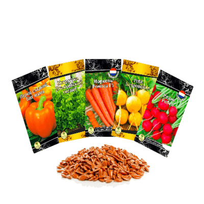 Семена в цветных пакетах