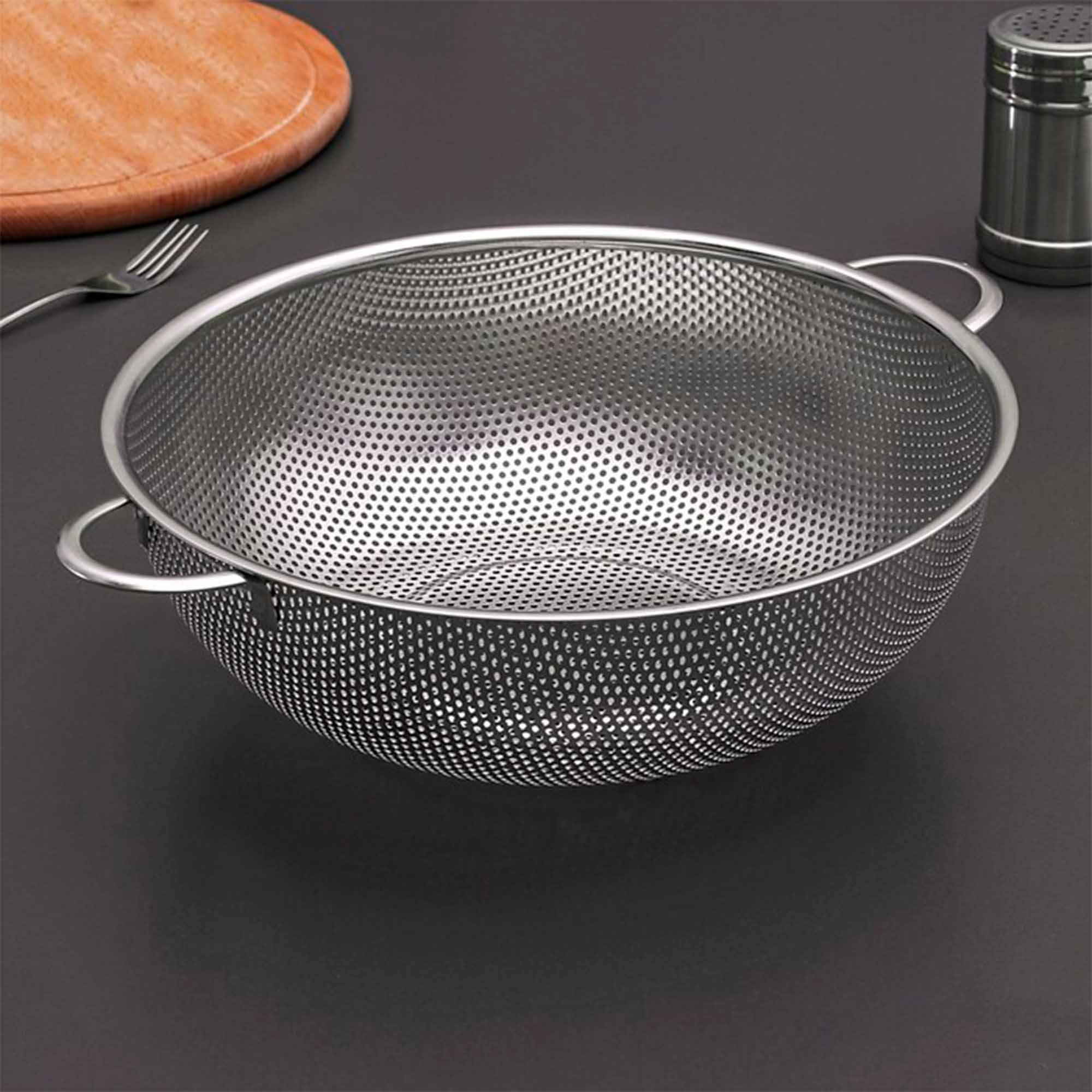 Дуршлаг нержавеющая сталь с 2 ручками на ножках 31,5см РД11952