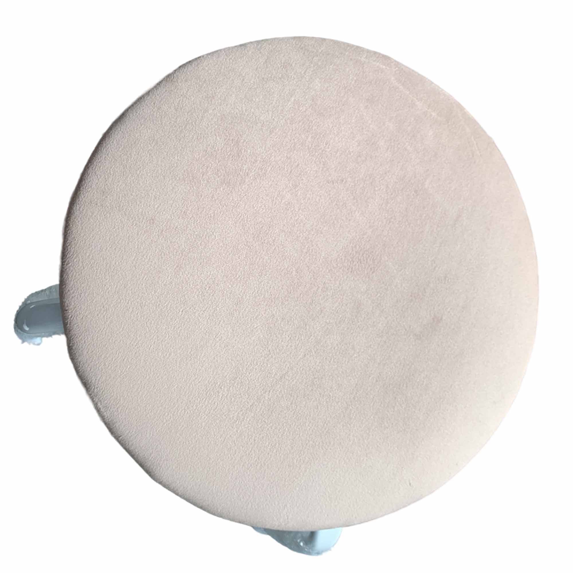 Табурет 18 круг велюр шторм 305 темно-бежевый на бел гл