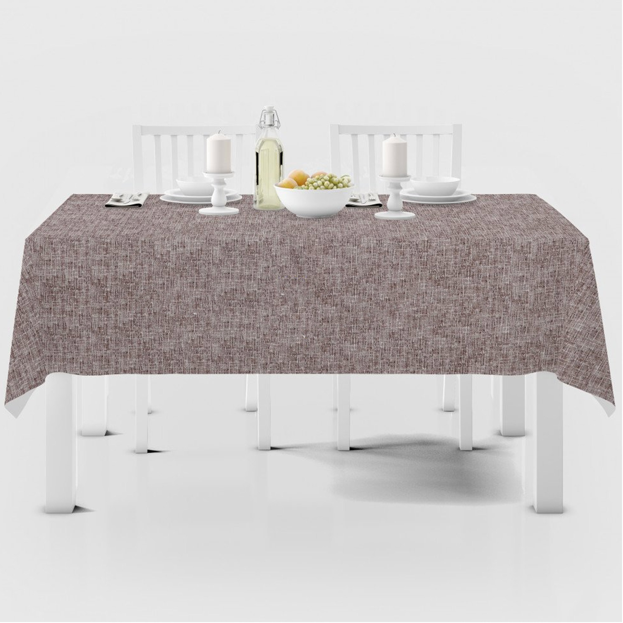 Скатерть из рогожки 120х150 Калейдоскоп ДомВелл Текстура Лён 10391/2