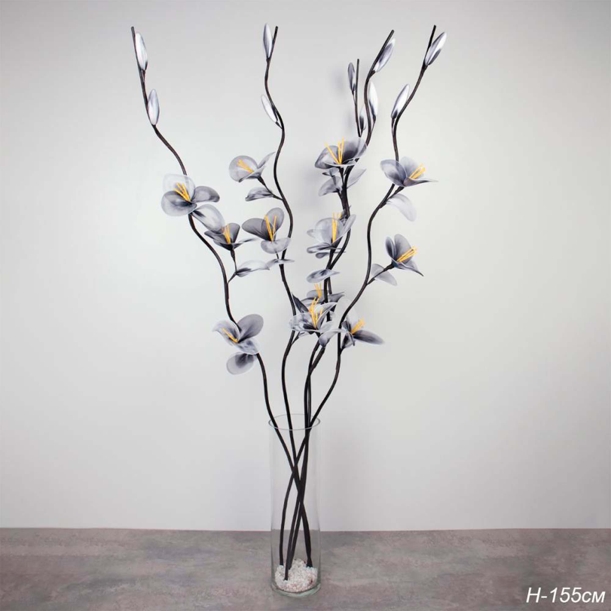 Сухоцвет набор 5 штук 155см капрон A-69-BL черный