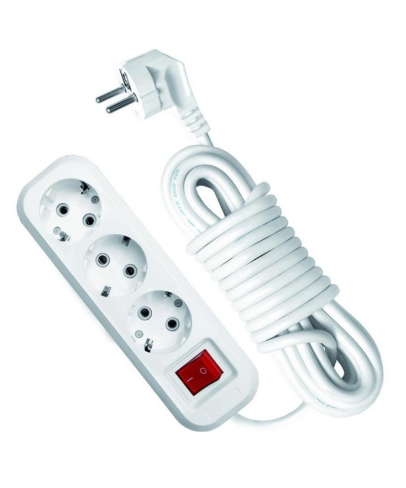 Удлинитель 2м ПРЕМИУМ У10-003 16А 3 гн ПВС 3*1,5 с/з (термоусадка)