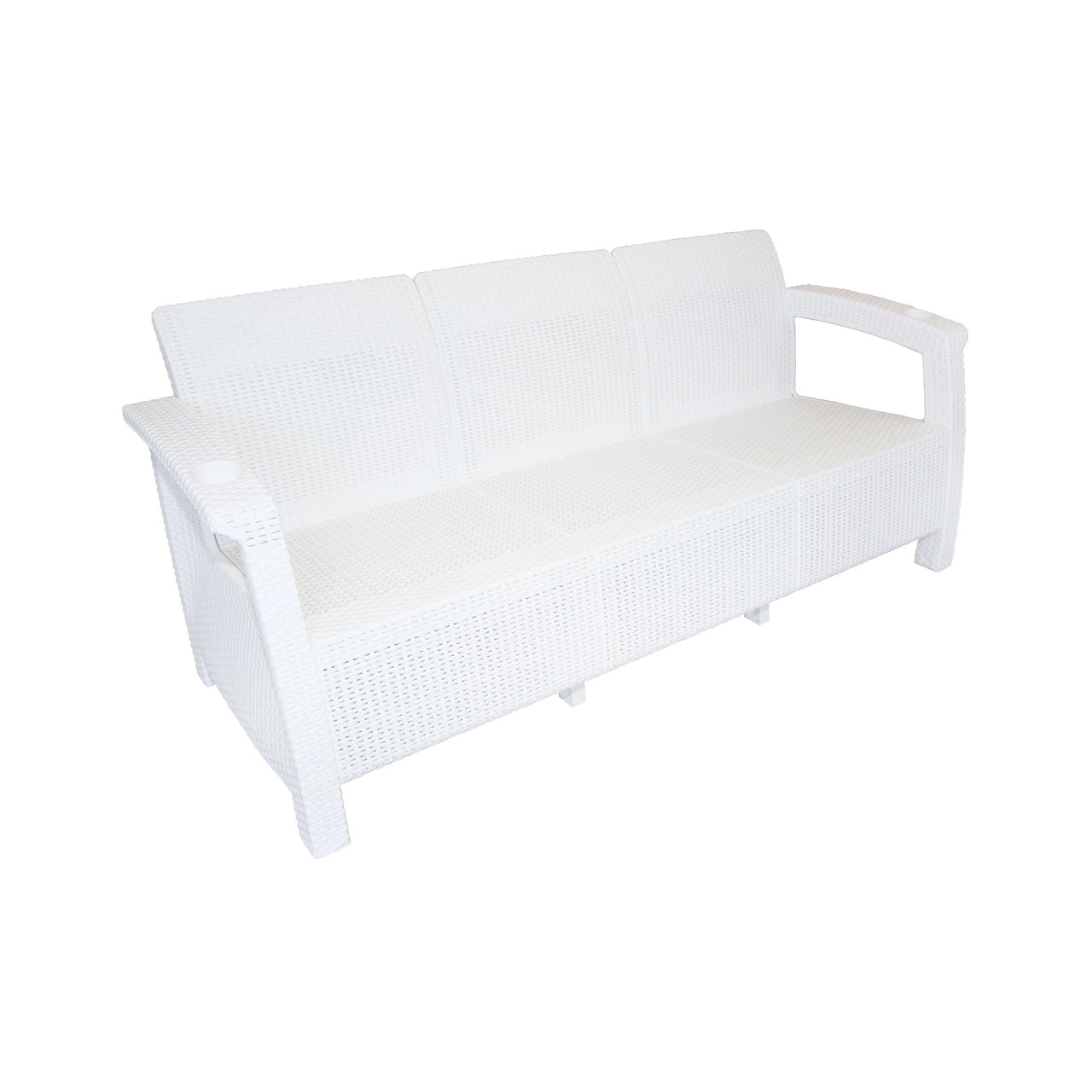 Диван альтернатива ротанг плюс, 188 x 70 x 79 см, белый. Диван ротанг 3 х. Диван из ротанга 3-х местный. Плетеный диван. Комплект мебели b:rattan set nebraska corner коричневый.