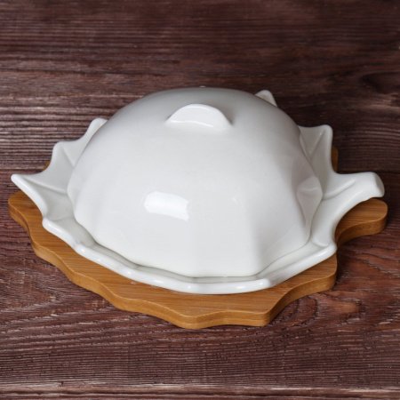 Масленка JK-360 на деревянной подставке