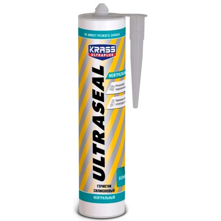 Герметик силиконовый 260мл KRASS Ultraseal нейтральный Белый ЛС