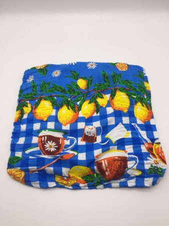 Чехол на табурет 40*40 ДомВелл рогожка/поролон Лимоны