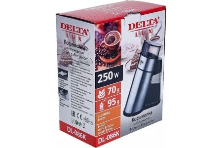 Кофемолка 250Вт DELTA LUX DL-086К