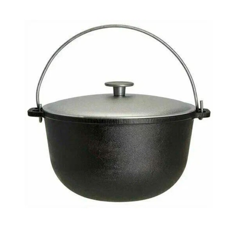 Казан 12,0л чугунный походный с алюминиевой крышкой "Туризм" д.320 ТМ ГАРДАРИКА