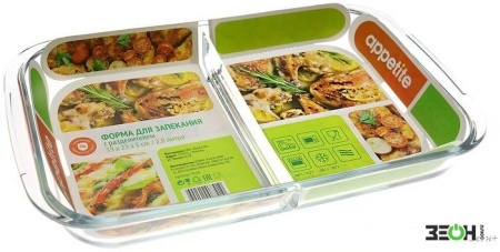 Форма для запекания 390х230х50мм 2,8л прямоугольная с раздел TM Appetit