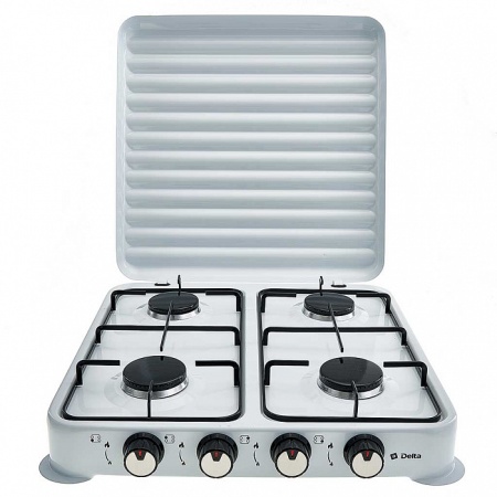 Плита газовая DELTA четырехконфорочная, белый