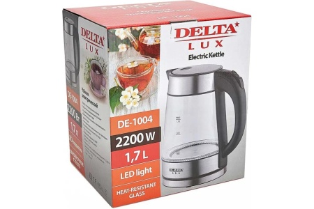 Чайник 1,7л 2200Вт DELTA LUX DE-1004 