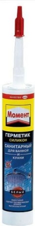 Герметик силикон Момент санитар д/ван/кух.280мл прозрач 
