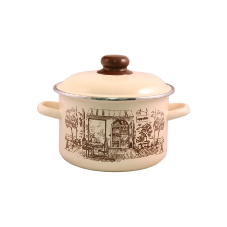 Кастрюля эмалированная сталь  3,0л, с крышкой CAFE ТМ Appetite