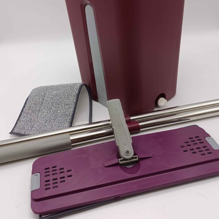 Ведро 8л с вертикальным отжимом и шваброй РД11297