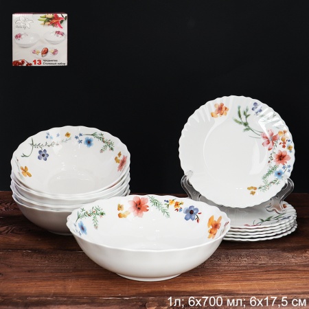Набор столовый 13 предметов 13PCS-778-YF-(19150) Луговые цветы