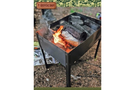 Мангал 350х250х350мм, сборный, без шампуров, в термопленке  BOYSCOUT  