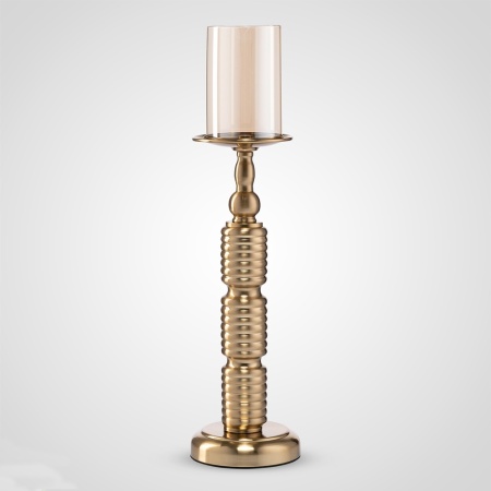 Подсвечник интерьерный металлический Золотистый 27см