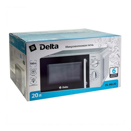 Печь микроволновая DELTA DL-86L20  белый: 700 Вт,20л