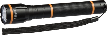 Фонарь ручной  Navigator NPT-CM09, (2xR6), 1св/д 3W (115lm), черн./алюм.,3 реж, BL, 71589