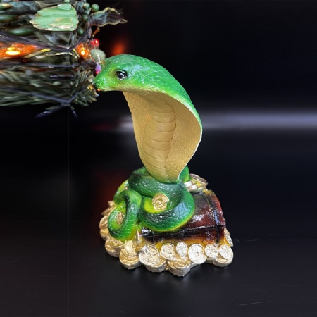 Копилка Кобра с сундуком зеленая 25К5