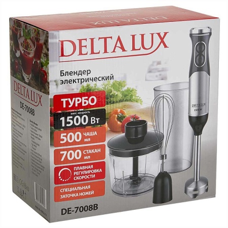 Блендер 1500Вт DELTA LUX DE-7008B  