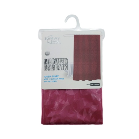 Штора для ванной 180х180см EVA/ПЭ, люверсы, РД66980