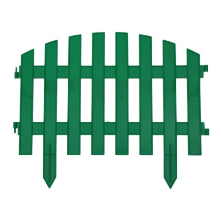 Забор декоративный № 4-зеленый 35х300, 7 секций
