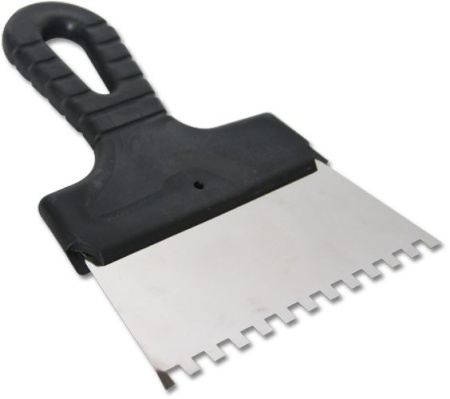 Шпатель 150мм фасадный зуб 6х6 нерж. сталь пласт. ручка